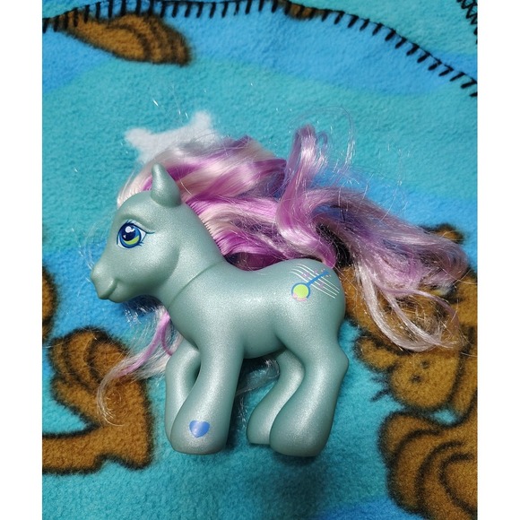 Vintage 2002 My Little Pony Blue Pink Hair - Picture 1 of 4